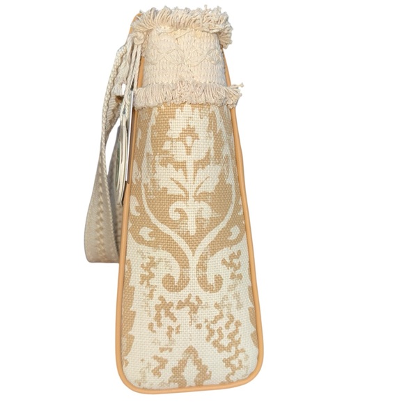 Spartina 449 Melody Bucket Purse Belgian Linen Magnetic Closure Exterior Pocket - Picture 4 of 11